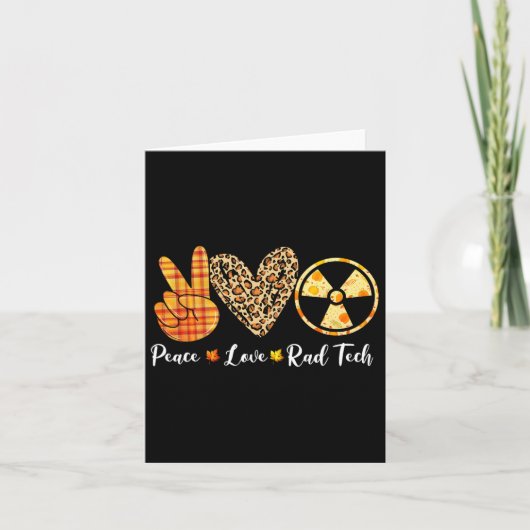 Funny Turkey Peace Liebe Krass Tech Fall Erntedank Karte (Vorderseite)