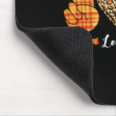 Funny Turkey Peace Liebe Krass Tech Fall Erntedank Mousepad (Ecke)