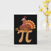 Funny Turkey Pi Day Pie Math Lover Geek Nerd Danke Karte (Gelbe Blume)
