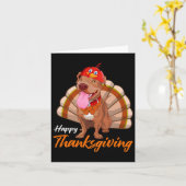 Funny Turkey Pitbull Dog Maple Leaf Fall Vibes Tha Karte (Gelbe Blume)