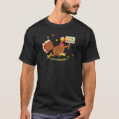 Funny Turkey sagt EAT PIZZA Tierrechte Vegan T-Shirt (Vorderseite)