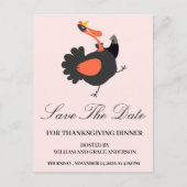 Funny Turkey Save the Date Erntedank Postkarte (Vorderseite)
