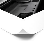 Funny Turkey Selfie Black & White Poster (Ecke)