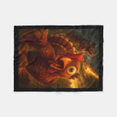 Funny Turkey Selfie With Dinosaur And Meteor Acaly Fleecedecke (Vorderseite (Horizontal))