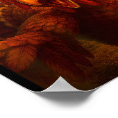 Funny Turkey Selfie With Dinosaur And Meteor Acaly Poster (Ecke)