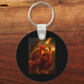 Funny Turkey Selfie With Dinosaur And Meteor Acaly Schlüsselanhänger (Vorderseite)