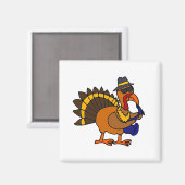 Funny Turkey spielt Saxophon Magnet (Vorderseite/Rückseite)
