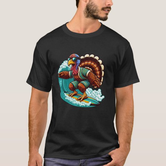 Funny Turkey Surfer Erntedank Surfen Frauen Ich T-Shirt (Vorderseite)