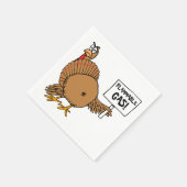 Funny Turkey T - Shirt Serviette (Ecke)