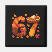 Funny Turkey Thanksgiving 67 Meme Six Seven Magnet (Vorne)