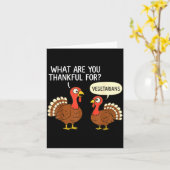 Funny Turkey Thanksgiving Thankful For Vegetarians Karte (Gelbe Blume)