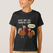 Funny Turkey Thanksgiving Thankful For Vegetarians T-Shirt (Vorderseite)