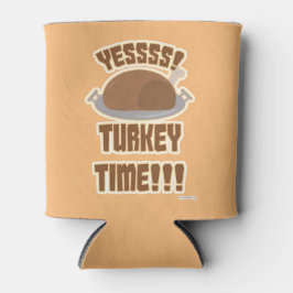 Funny Turkey Time Fun Erntedank Slogan Dosenkühler