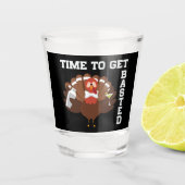 Funny Turkey Time To Get Basted Thanksgiving Schnapsglas (Vorderseite)