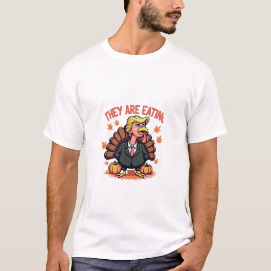 Funny Turkey Trump Erntedank T-Shirt (Vorderseite)