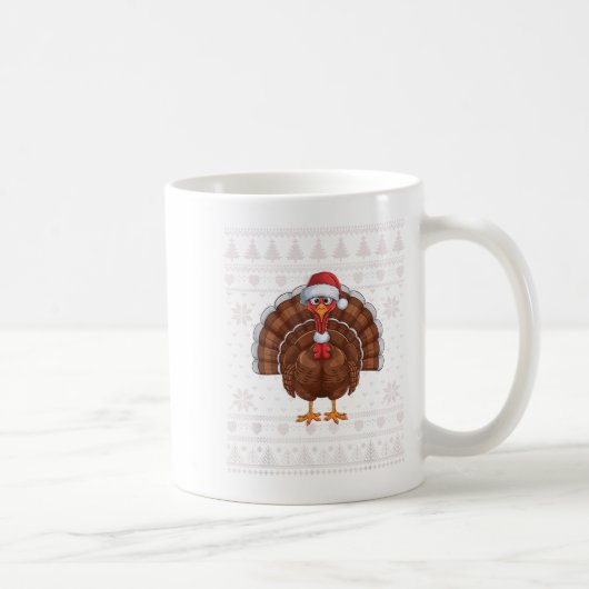 Funny Turkey Ugge Weihnachts Sweater Weihnachtsjet Kaffeetasse (Rechts)