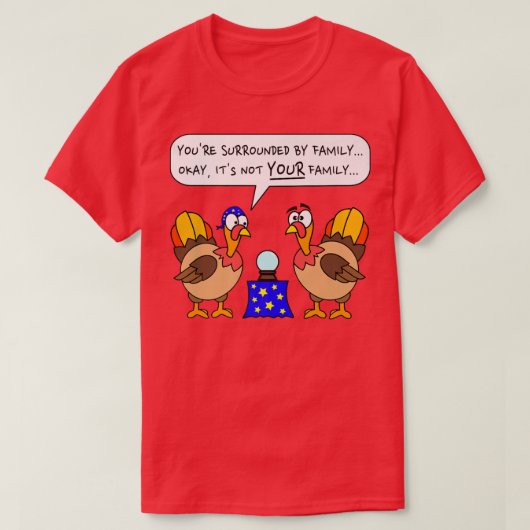 Funny Turkey Weihnachten oder Erntedank gobb T-Shirt (Design vorne)