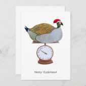 Funny Turkey Weihnachtskarte (Vorne/Hinten)