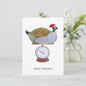 Funny Turkey Weihnachtskarte (Stehend Vorderseite)