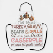 Funny Turkeys Erntedank Dinner Koch Schürze (Vorderseite)