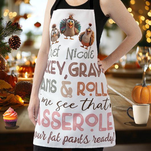 Funny Turkeys Erntedank Dinner Koch Schürze