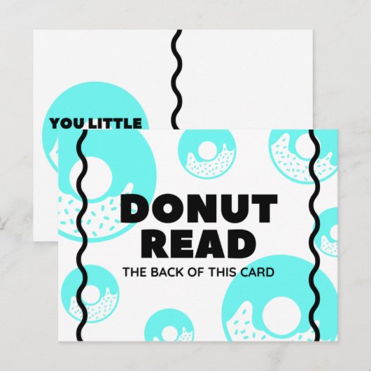 Funny Türkise Donut Postkarte (Vorne/Hinten)