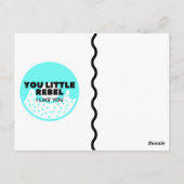 Funny Türkise Donut Postkarte (Rückseite)