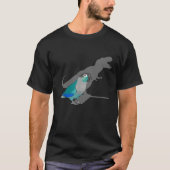 Funny Türkise Green Cheeked Conure T-Rex Dinosau T-Shirt (Vorderseite)