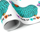 Funny Türkise Ram Chinese Year Zodiac Geschenkpapi Geschenkpapier (Rolleneckpunkt)