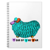 Funny Türkise Ram Chinese Year Zodiac Notebook Notizblock (Vorderseite)