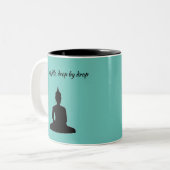 Funny Turquoise Buddha Quote Tasse (Vorderseite Links)