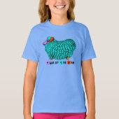 Funny Turquoise Ram Chinese Year Zodiac Girl T-Shi T-Shirt (Vorderseite)
