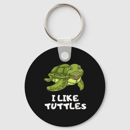 Funny Turtle Bekleidung - Turtle Meme I like Turtl Schlüsselanhänger (Vorderseite)