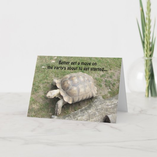 Funny Turtle Birthday Karte (Vorderseite)
