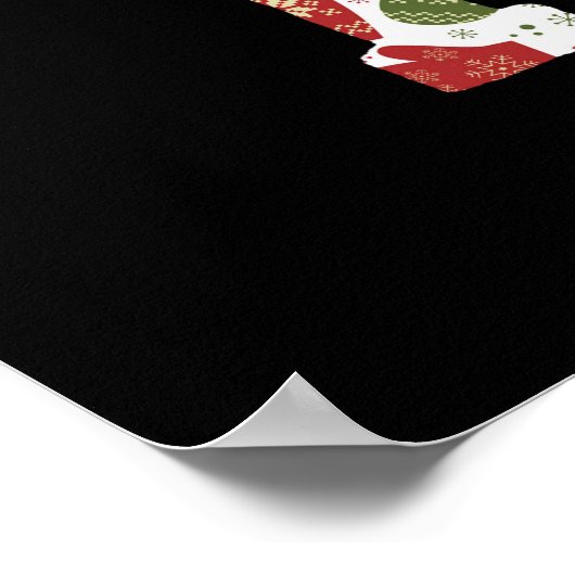 Funny Turtle Christmas Liebhaber Poster (Ecke)