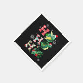 Funny Turtle Christmas Liebhaber Serviette (Ecke)
