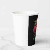 Funny Turtle Christmas Santa Riding Sea Turtle Xma Pappbecher (Rechts)