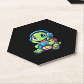Funny Turtle Gamer Gaming Turtles Video Game (1) Untersetzer (angewinkelt)