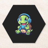 Funny Turtle Gamer Gaming Turtles Video Game (1) Untersetzer (Vorderseite)