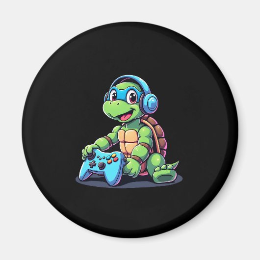 Funny Turtle Gamer Gaming Turtles Video Game (2) Magnet (Vorne)