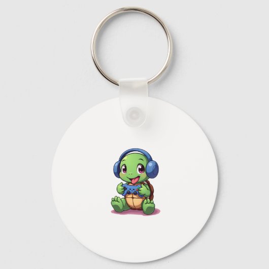 Funny Turtle Gamer Gaming Turtles Video Game (2) Schlüsselanhänger (Vorderseite)