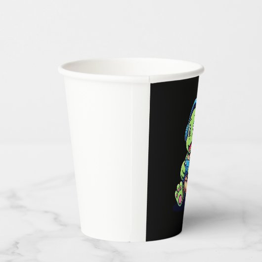 Funny Turtle Gamer Gaming Turtles Video Game (3) Pappbecher (Rechts)