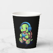 Funny Turtle Gamer Gaming Turtles Video Game (3) Pappbecher (Vorderseite)