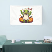 Funny Turtle Ghost Pumpkin Boo Halloween Kinder Me Banner (Messeveranstaltung)