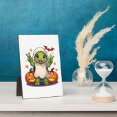 Funny Turtle Ghost Pumpkin Boo Halloween Kinder Me Fotoplatte (Seite)