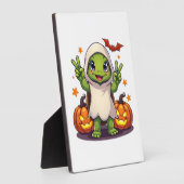Funny Turtle Ghost Pumpkin Boo Halloween Kinder Me Fotoplatte (Seite)