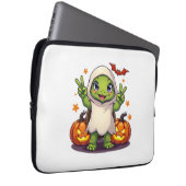 Funny Turtle Ghost Pumpkin Boo Halloween Kinder Me Laptopschutzhülle (Vorne Rechts)