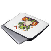 Funny Turtle Ghost Pumpkin Boo Halloween Kinder Me Laptopschutzhülle (Vorne Knopf)