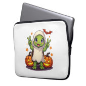 Funny Turtle Ghost Pumpkin Boo Halloween Kinder Me Laptopschutzhülle (Vorderseite Links)