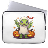 Funny Turtle Ghost Pumpkin Boo Halloween Kinder Me Laptopschutzhülle (Vorderseite)